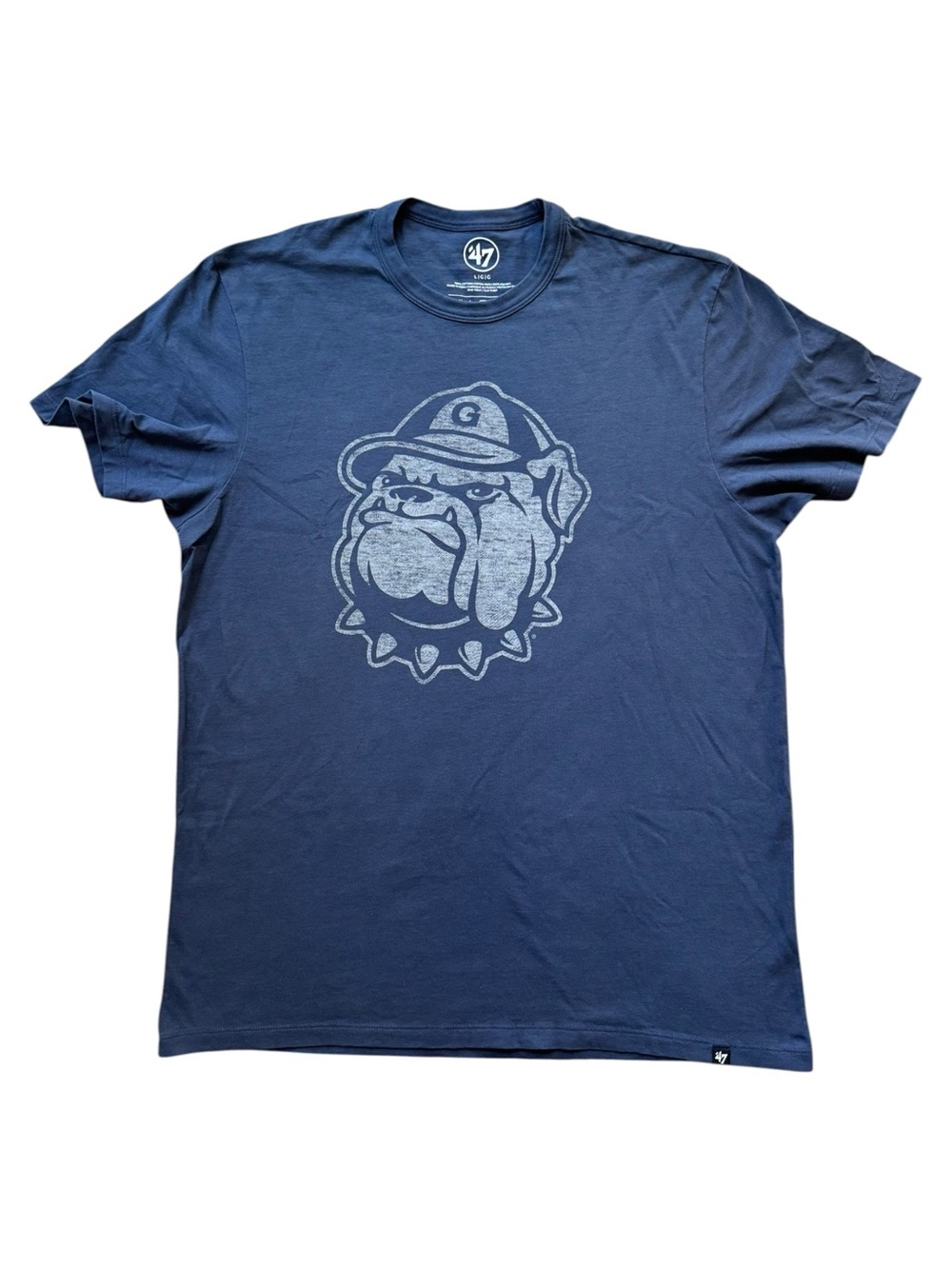 47 Georgetown Hoyas Bulldogs Navy Graphic T-Shirt L